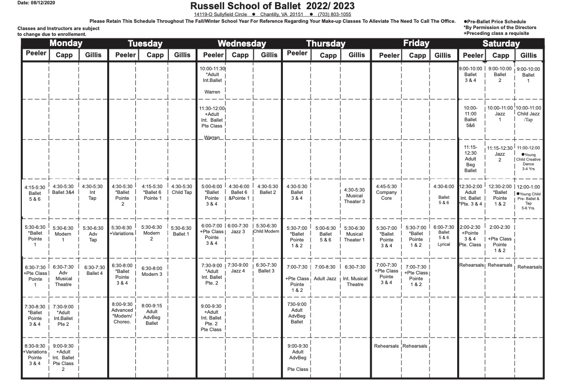 NEW Class Schedule 2022-2023 no names (1)